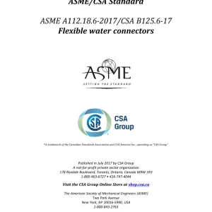 ASME A112.18.6-2017/CSA B125.6-17 (R2021) pdf