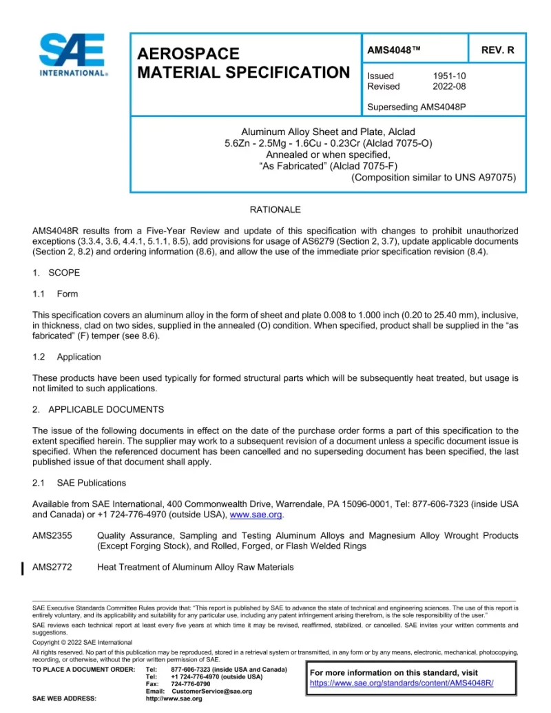 SAE AMS4048R pdf