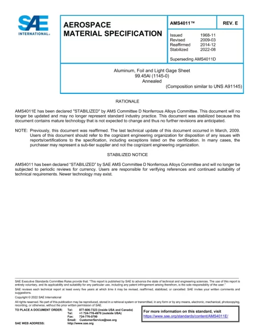 SAE AMS4011E pdf