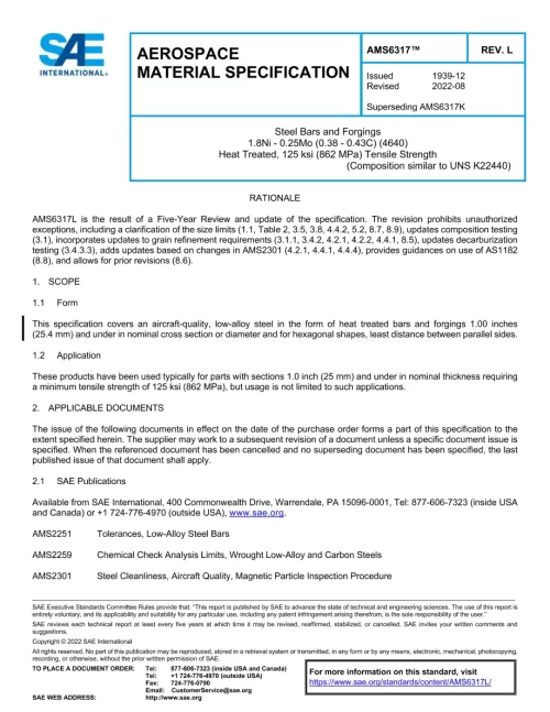 SAE AMS6317L pdf