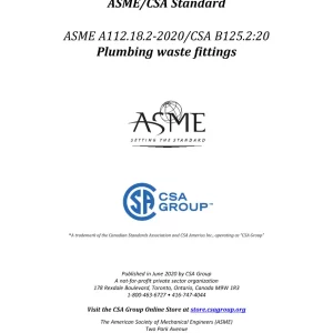 ASME A112.18.2/CSA B125.2-2020 pdf