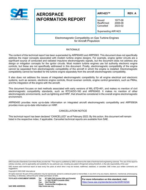 SAE AIR1423A pdf