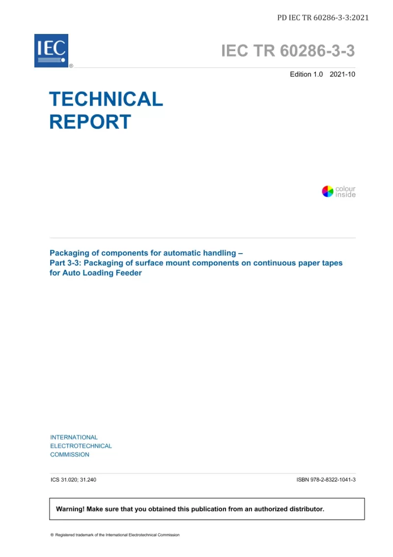 BS PD IEC TR 60286-3-3:2021 pdf